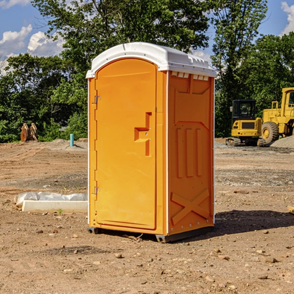 what is the expected delivery and pickup timeframe for the portable restrooms in Rutherford College